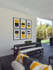 Yellow Transitions Hexaptych
