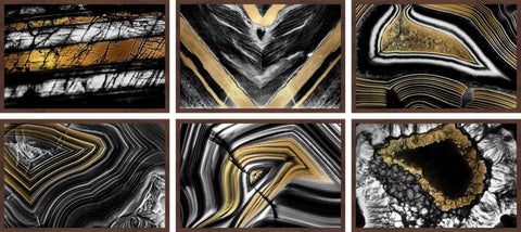 Hints of Gold Hexaptych