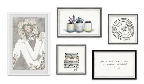 Muted Patterns Pentaptych