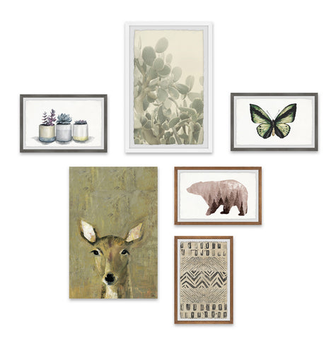 Discreet Nature Hexaptych