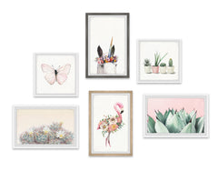 Fleurs Sauvages Hexaptych