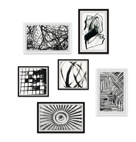 Converging Lines II Hexaptych