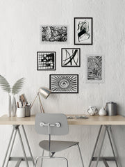 Converging Lines II Hexaptych