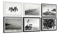 Summer Palms and Waves Hexaptych