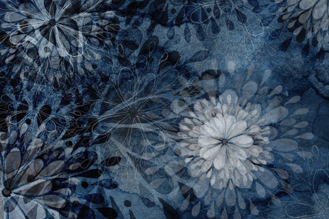 Blue Floral Burst