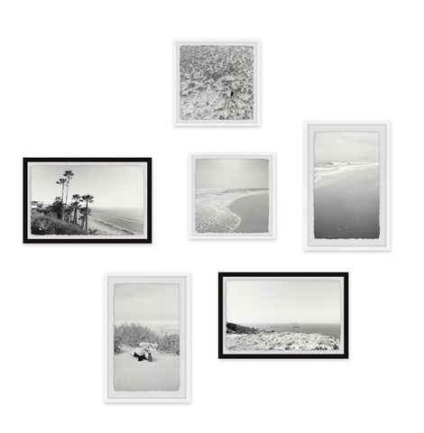 Coastal Grey Hues Hexaptych