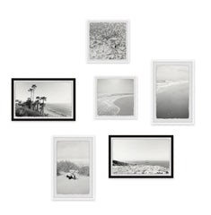 Coastal Grey Hues Hexaptych