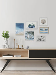 Splashes of Aqua Hexaptych