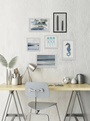 Paled Turquoise Hexaptych