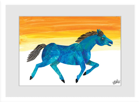 Galloping Blue Horse