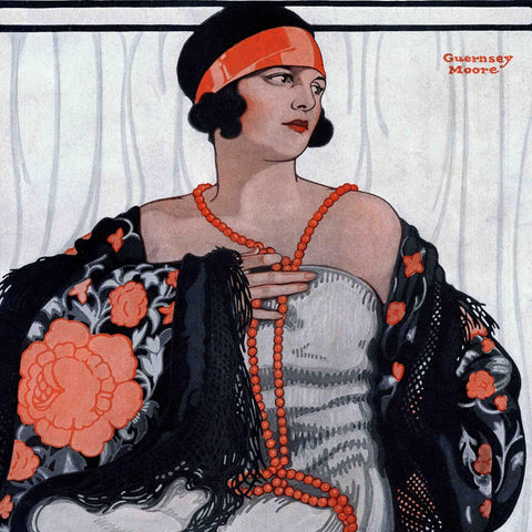 Flapper in Shawl and Beads