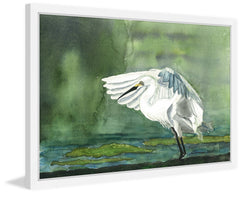 Egret on the Pond