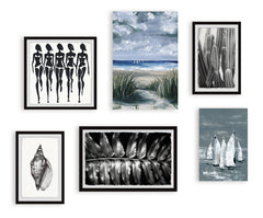 Tones of Silver Hexaptych