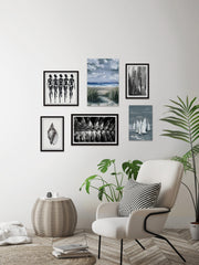 Tones of Silver Hexaptych