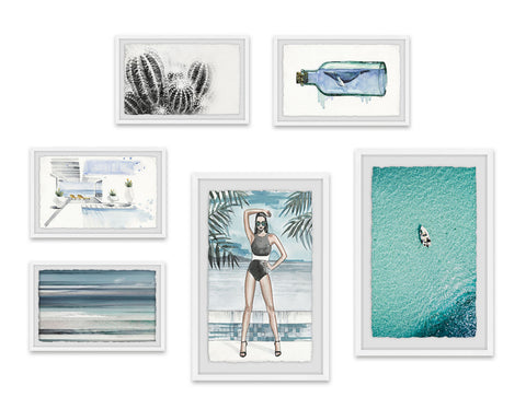 Message in a Bottle Hexaptych