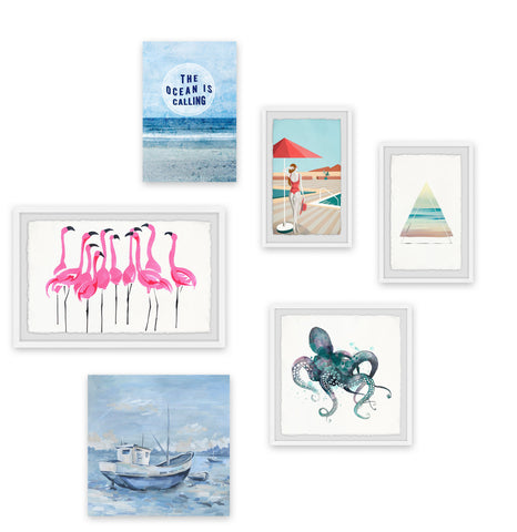 Ocean Is Calling Hexaptych