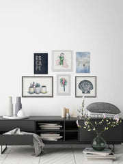 Splashes of Emerald Hexaptych