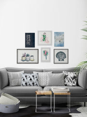 Splashes of Emerald Hexaptych