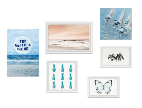 An Ocean Break Hexaptych