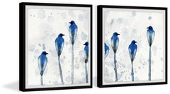 Standing Blue Birds Diptych