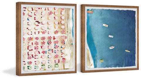 Packed Beach III Diptych