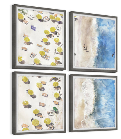 Yellow Sunshade III Quadriptych
