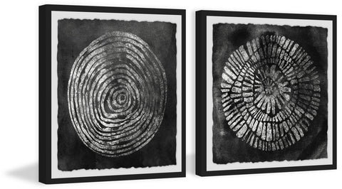 Spiral Smudge Diptych