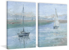 Yachts in the Sea Diptych