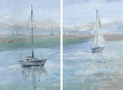 Yachts in the Sea Diptych