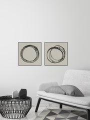 Uneven Circle Diptych