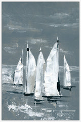 White Sailboats