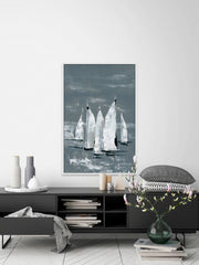 White Sailboats