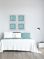 Sea Life Blue Quadriptych