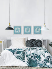 Sea Life Blue III Triptych