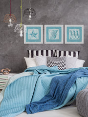 Sea Life Blue III Triptych