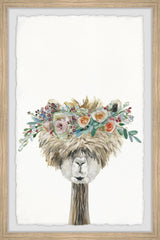 Laid-back Flower Crowned Llama