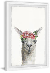 Sleepy Flower Crowned Llama