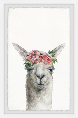 Sleepy Flower Crowned Llama