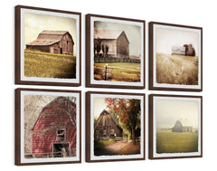 Barn Houses II Hexaptych