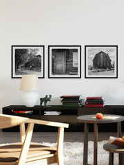 Gray Barn House Triptych