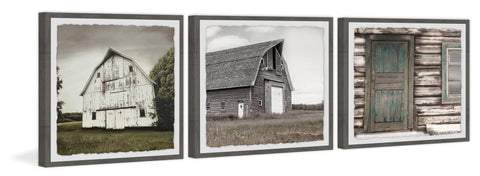 Barn Houses III Triptych