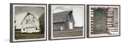 Barn Houses III Triptych