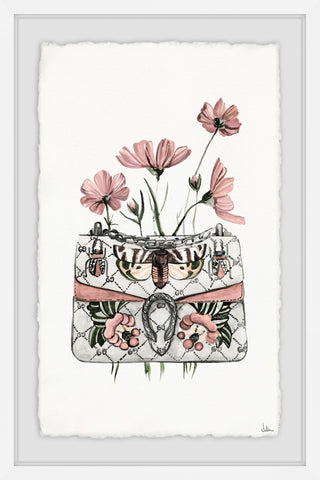 Purse with Pink Flowers
