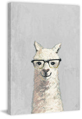 White Llama with Glasses III