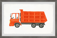 Orange Dump Truck