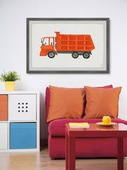 Orange Dump Truck