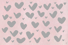 Pink and Gray Hearts