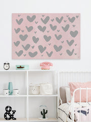 Pink and Gray Hearts