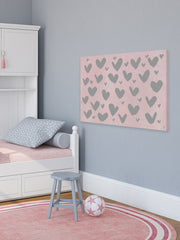 Pink and Gray Hearts