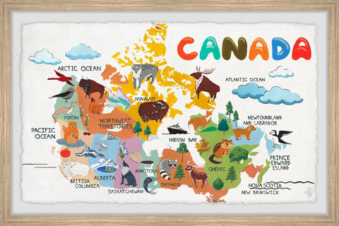 Rainbow Canadian Map